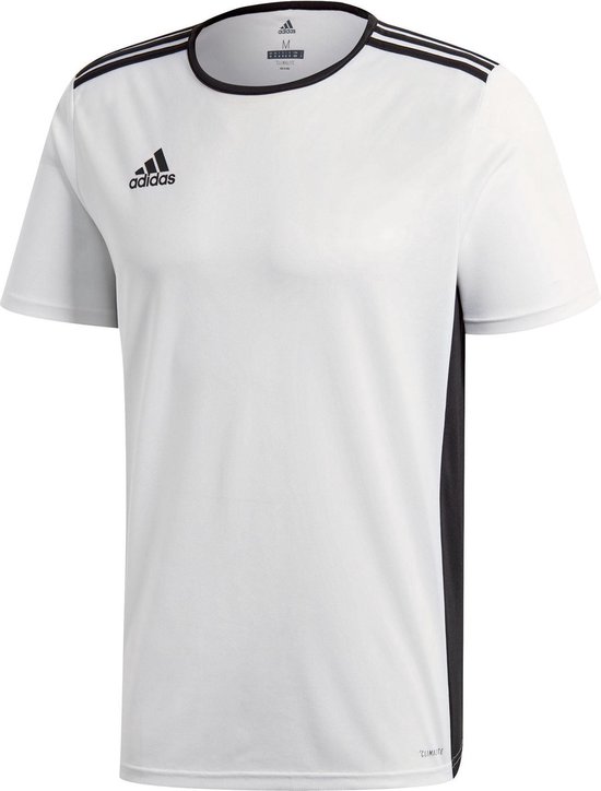 adidas Entrada 18 SS Jersey Team Shirt Junior Sport Shirt - Taille 140 - Unisexe - Blanc, Noir