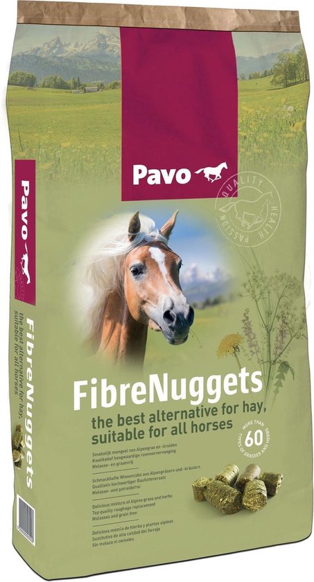 Pavo Fibreuggets - Nourriture pour chevaux - 20 kg | bol