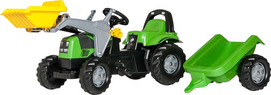 Foto: Rolly toys 023196 rollykid deutz fahr tractor met lader en aanhanger