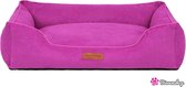 hondenbed indirs suedine roze 65 cm