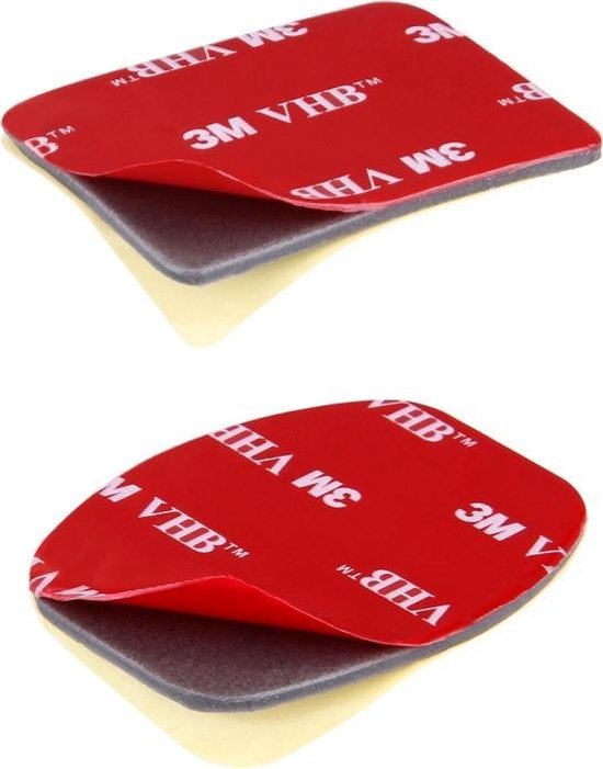 PULUZ 3 platte 3M VHB zelfklevende Pad Stickers + 3 gebogen 3 M VHB zelfklevende Pad Stickers voor GoPro / Action Cameras - PULUZ