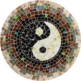 Muurdecoratie mozaiek Yin Yang 40cm