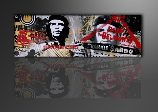 Che Guevara - Canvas Schilderij Panorama 120 x 40 cm