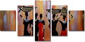 Afrika - Canvas Schilderij Vijfluik 160 x 80 cm
