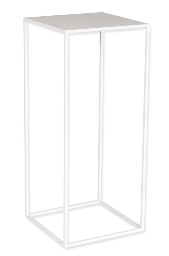 veel plezier Lol venster Plantentafel Steelton vierkant, wit 100cm | bol.com