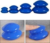 XL Vacuum Massage Cup - Cupping Therapy Set - Siliconen Cuppingset - Blauw
