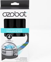 Ozobot Code Stiften - Uitwisbaar - 4 stuks - Zwart