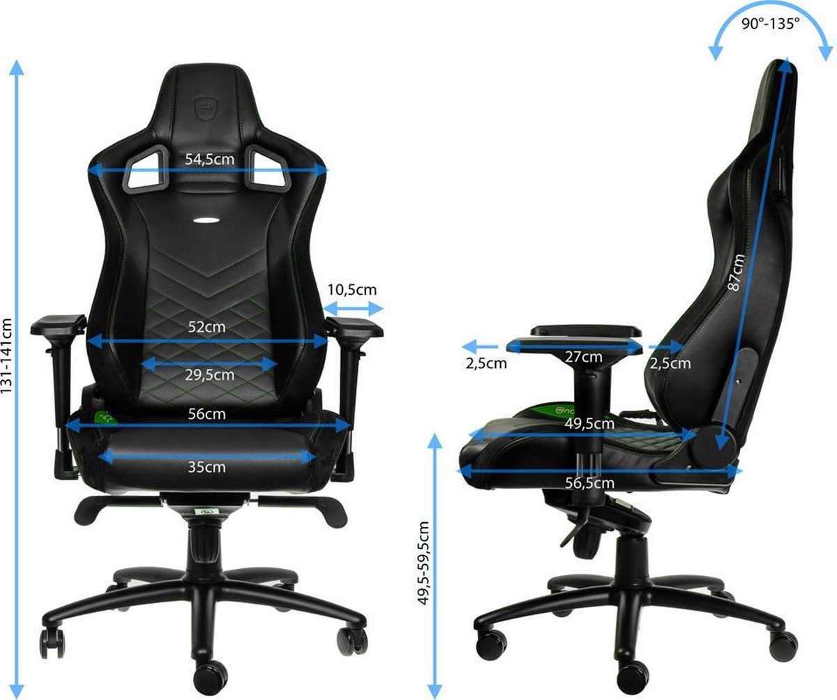 Noblechairs EPIC Series - Black/Green – foto 6