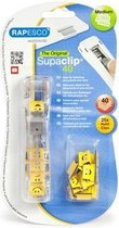 Rapesco Supaclip 40 papierklem dispenser + "Emoji" clips - Geel