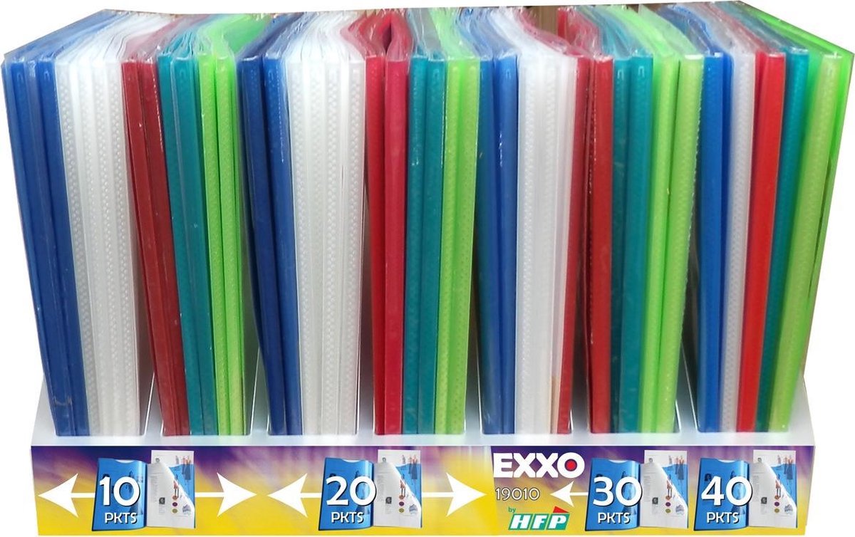 EXXO-HFP #19232 - FLEXY Presentatie A4 Show Album 20 Tassen - Turqoise - 2 Stuks