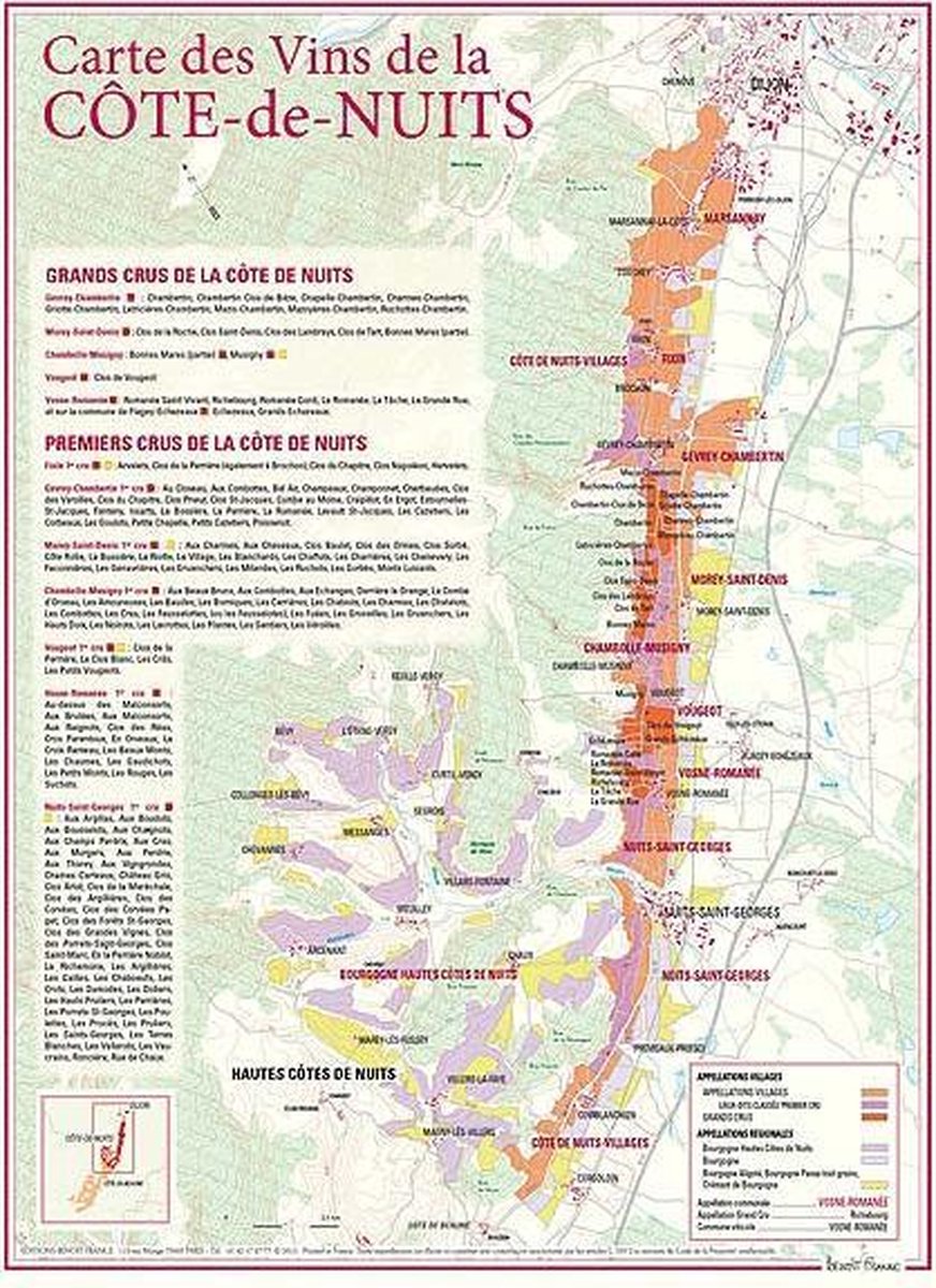 Kaart Des Vins Cote De Nuits 30x40cm Bol Com Kaart Des Vins Cote De Nuits 30x40cm Bol Com