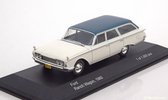 Ford Ranch Wagon, Wit/Metallic-Turquoise 1960 Whitebox 1-43 Limited 1008 Pieces