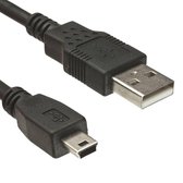 Brauch USB A naar USB mini B Kabel 1.8 Meter - Zwart