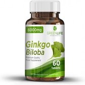 Ginkgo Biloba - 60 capsules - 6000 mg - Stimuleert de doorbloeding - Verhoogt uw Libido - Concentratie booster