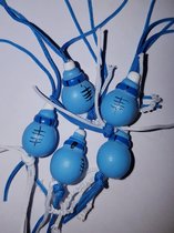 Gelukspoppetjes Gelukshangers Baby flesjes Blauw 10 stuks