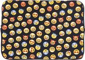 ZUMPREMA Laptop Sleeve Emoji Black - 15,6 inch - Zwart