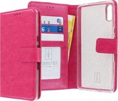 Sony Xperia L3 Bookcase hoesje - CaseBoutique - Effen Roze - Kunstleer