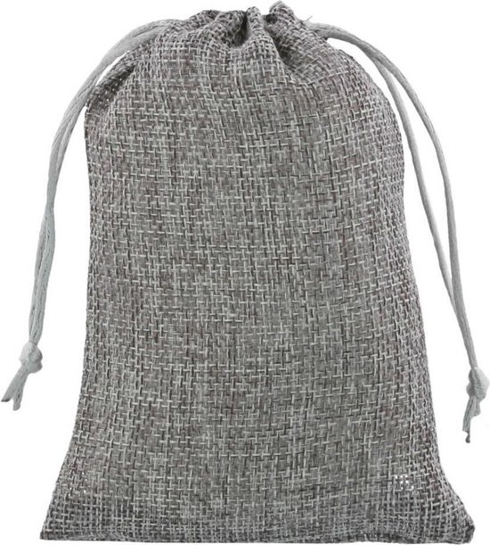 Penubuy kleine stoffen zakjes met trekkoord, 24 stuks jute gunstzakjes met cadeaukaartjes, voor knutselen, doe-het-zelf sieraden, bruiloft, kerstfeest (primaire kleur
