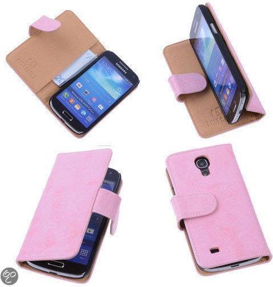 Bestcases Vintage Light Pink Book Cover Samsung Galaxy S4 Mini i9190