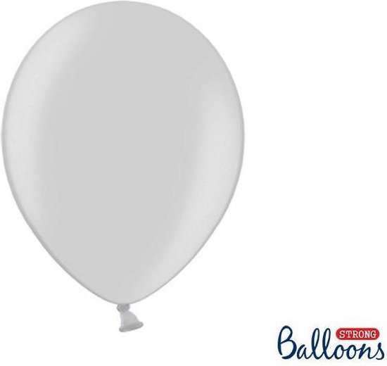 Metallic Ballonnen Zilver (50st)