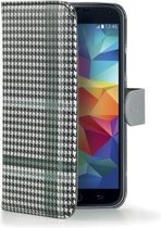 Celly Samsung Galaxy S5 Mini Icon Pied De Poule Wallet Case Black