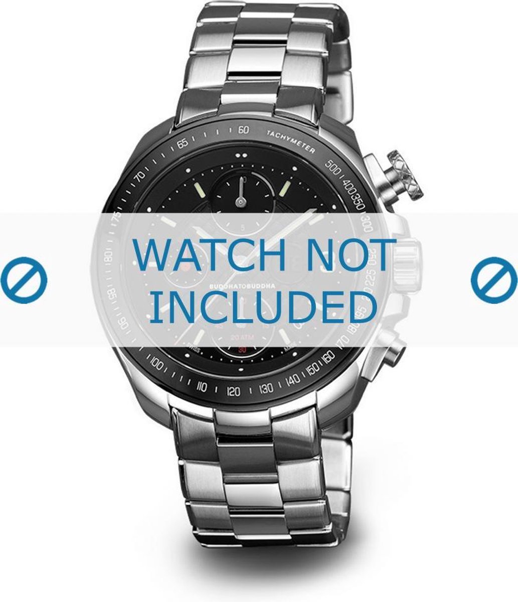 Buddha to Buddha Vervangende Stalen Horlogeband voor Horloge Model Nummer BTB.F.R.CH.03 18mm