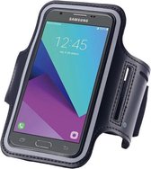 Geschikt voor Samsung Galaxy J5 2017 Sportarmband Hoesje Hardloopband Zwart