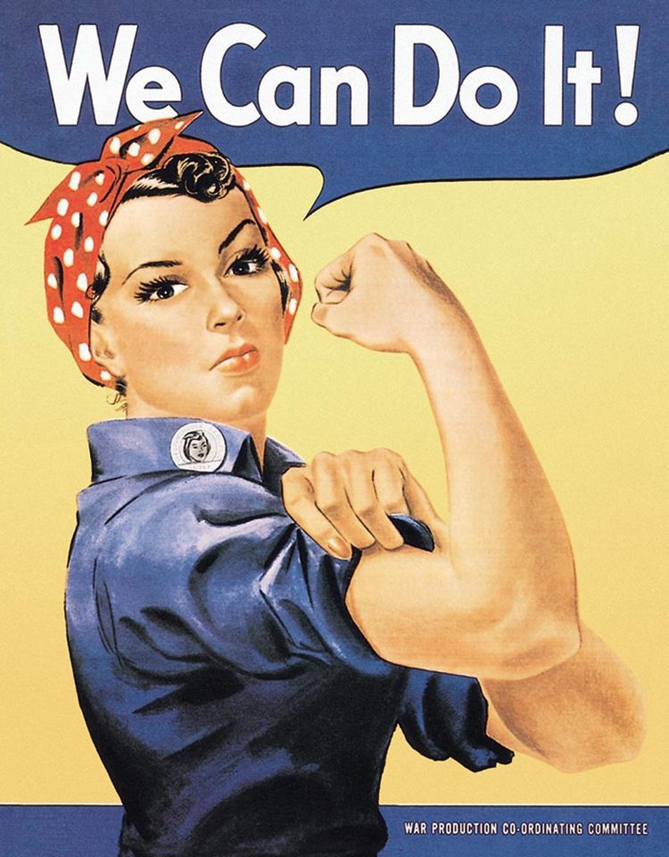 Signs-USA Rosie The Rivetor - Retro Wandbord - Metaal - 30x40 cm