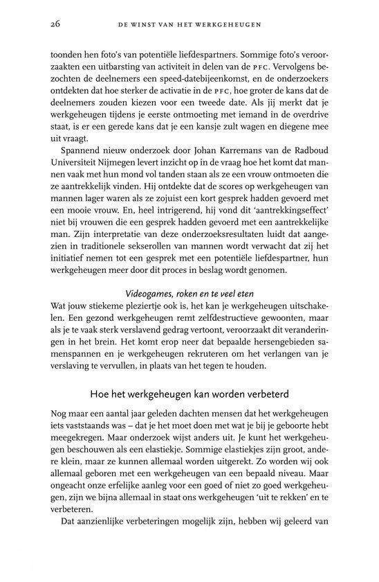 De winst van het werkgeheugen