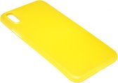 Coque en plastique jaune pour iPhone XS / X