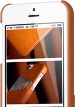 Mujjo Lederen Wallet Case Apple iPhone 7 Plus / 8 Plus Champagne