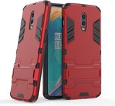Armor Kickstand Back Cover - OnePlus 6T Hoesje - Rood