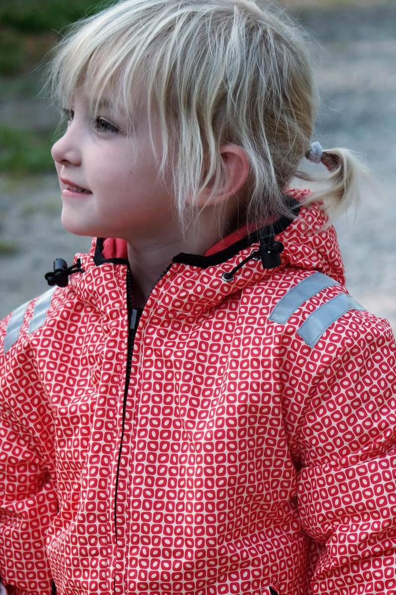 Ducksday - jas - winterjas - kinderen - omkeerbaar - unisex - rood - waterdicht - 158 - 10/12 jaar — afbeelding 4