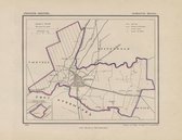 Historische kaart, plattegrond van gemeente Meppel in Drenthe uit 1867 door Kuyper van Kaartcadeau.com