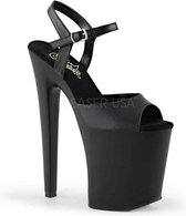 Pleaser Sandaal met enkelband, Paaldans schoenen -40 Shoes- XTREME-809 Paaldans schoenen Zwart