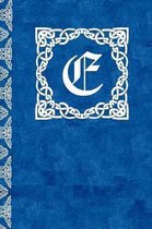E Monogram Scottish Celtic Journal/Notebook