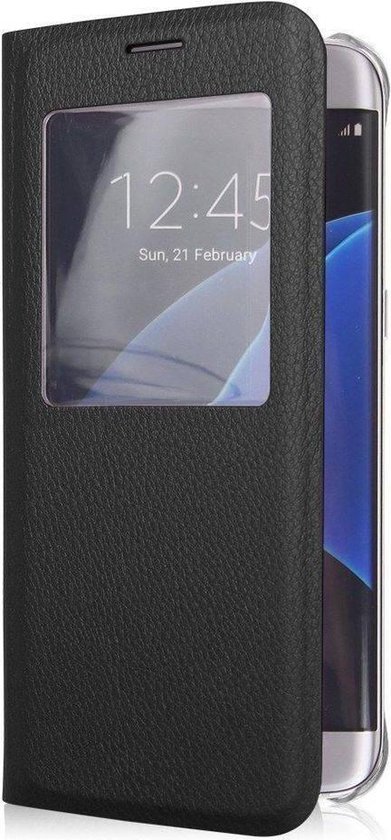 Étui à Rabat Samsung Galaxy S7 Edge S View avec fenêtre - Noir | bol.com