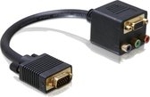 Delock - Adapter VGA St zu VGA+3xCinch Buchse