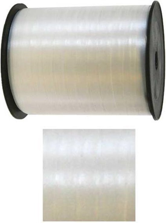 Wit lint - 250 meter - 10 mm - Folat Party Products