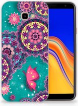 Geschikt voor Samsung Galaxy J4 Plus (2018) TPU Siliconen Hoesje Cirkels en Vlinders