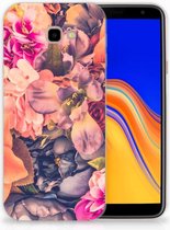 TPU Siliconen Hoesje Samsung Galaxy J4 Plus (2018) Design Bosje Bloemen
