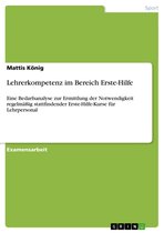 Lehrerkompetenz im Bereich Erste-Hilfe