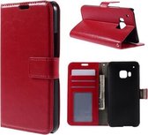 Cyclone wallet hoesje HTC One M9 rood