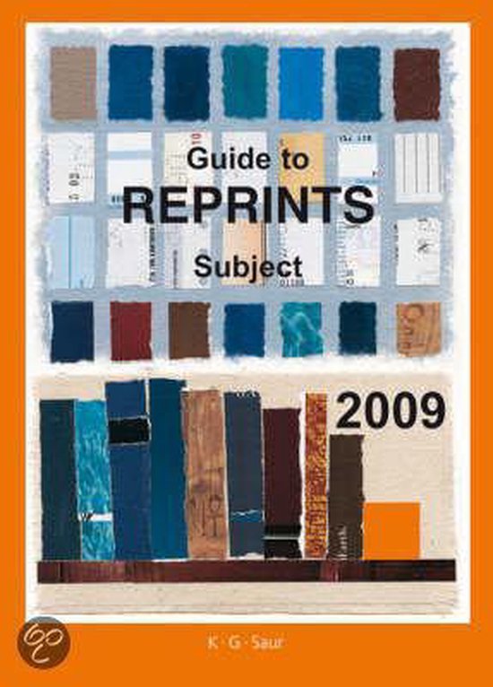 Reprint On Guide To Reprints | 9783598239076 | Boeken | bol