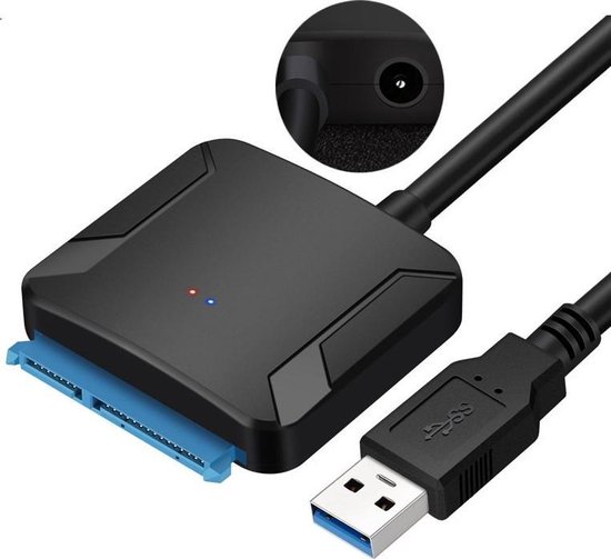 Professionele SATA-naar-USB 3.0-kabeladapter 2,5 / 3,5-inch SSD-uitbreidingsconnector...  | bol.com