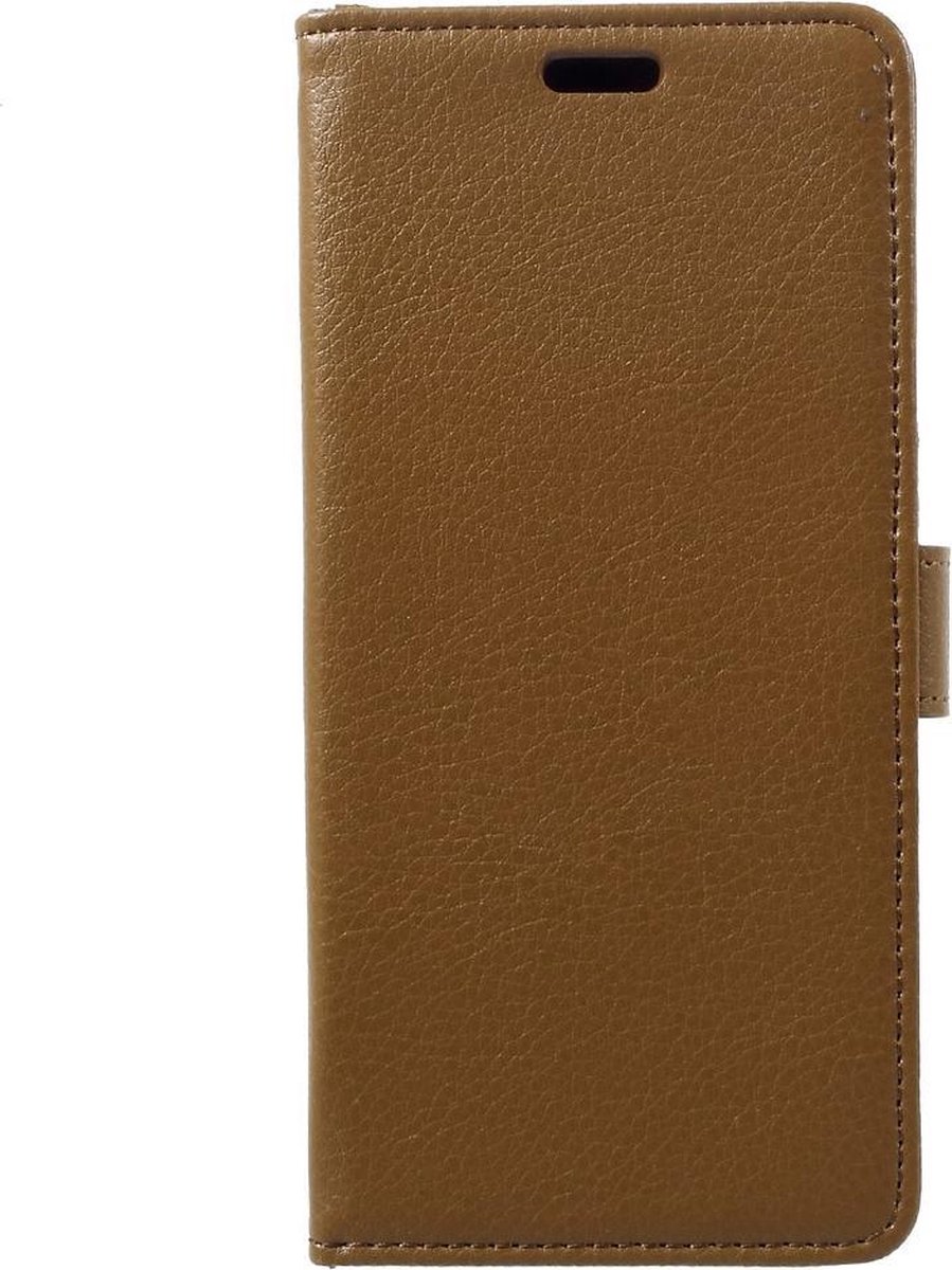 Litchi Textuur Leren Magneet Wallet Hoesje Samsung Galaxy S8 - Bruin