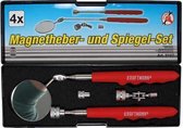 Magnetisch uitschuifbaar oppak gereedschap, Pick-Up Tool en Inspectie Spiegel Set, BGS 9197