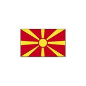 Vlag Macedonie  90 x 150 cm feestartikelen - Macedonie landen thema supporter/fan decoratie artikelen