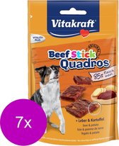 Vitakraft Beefstick Hond Quadros - Hondensnacks - 7 x Lever&Aardappel