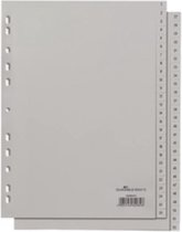 Durable 6511 Register DIN A4 1-10 Polypropyleen Grijs 10 tabbladen Bedrukte tabs 651110